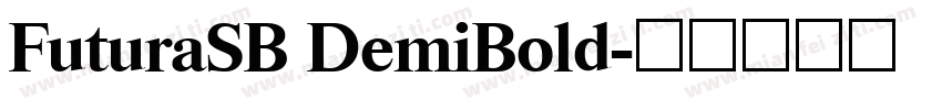 FuturaSB DemiBold字体转换